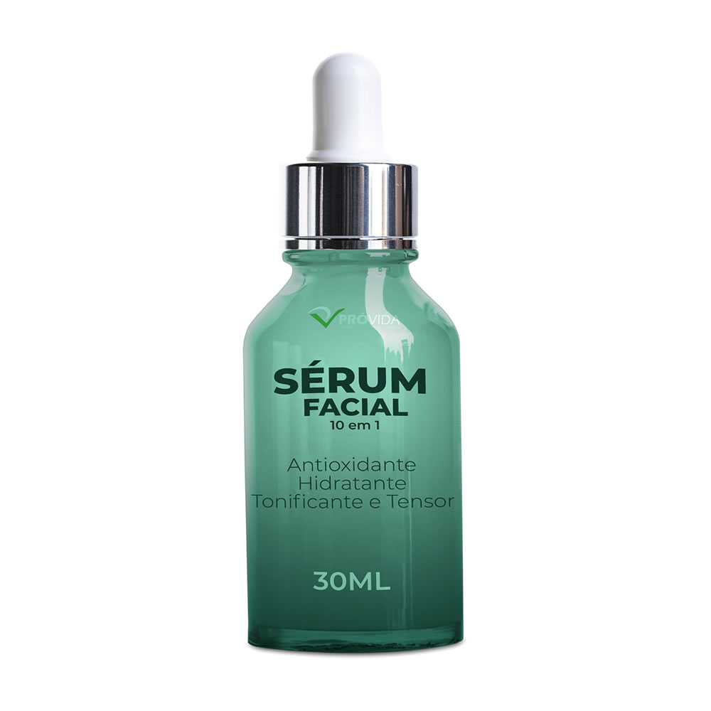 Sérum Facial 10 EM 1, Antioxidante Hidratante Tonificante e Tensor 30 ML - + de 60 Anos