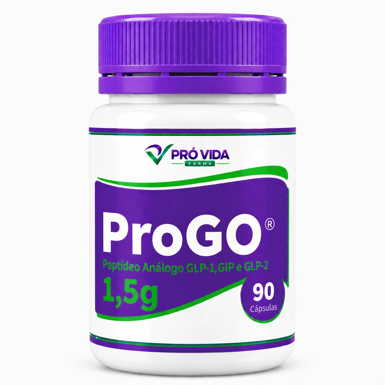 ProGO® – Peptídeo Análogo GLP-1, GIP e GLP-2 | 1,5g | 90 Cápsulas