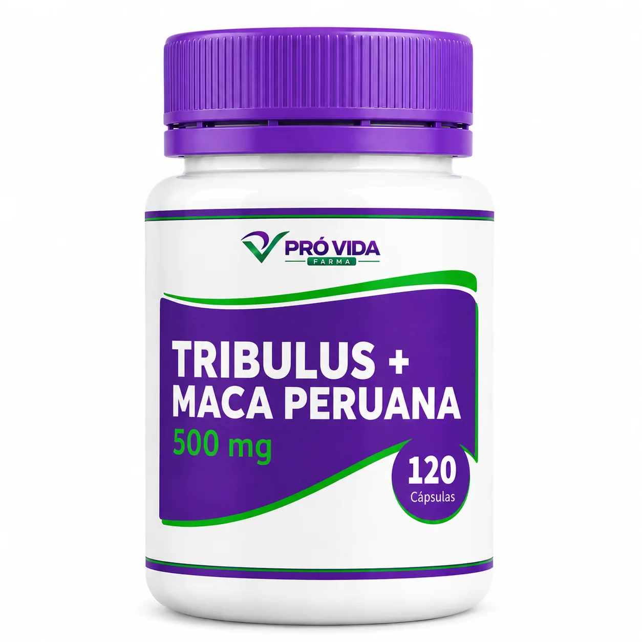 Tribulus 500 mg + Maca Peruana 500 mg - 120 Cápsulas - Pró Vida Farma